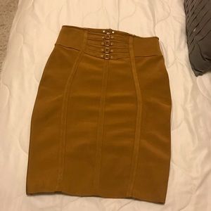 Mustard Bodycon Skirt